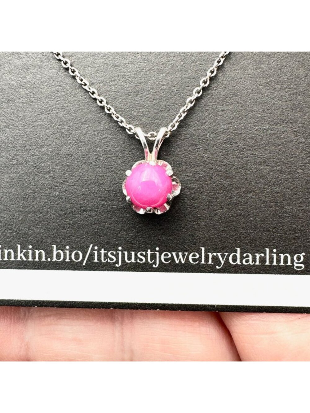 Vintage 14K Gold Pink Star Sapphire Necklace Pendant 17" Unique Rare - Picture 3 of 5